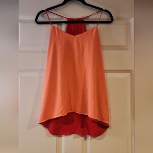 Pink and red reversible flowey tank M